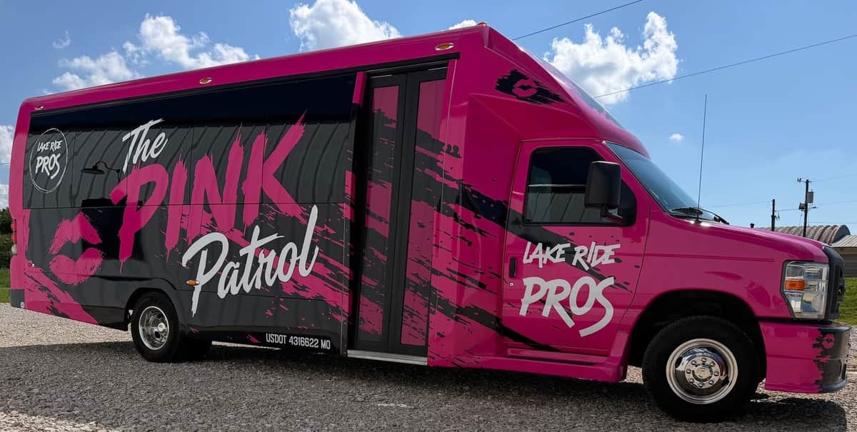 The Pink Patrol, Lake Ride Pros pink specialty shuttle bus